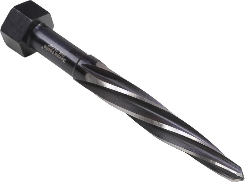 Jerax tools H.S.S Aligning Reamer, 11/16" Cutter Diameter with Hex Shank, Spiral Flute - Image 1